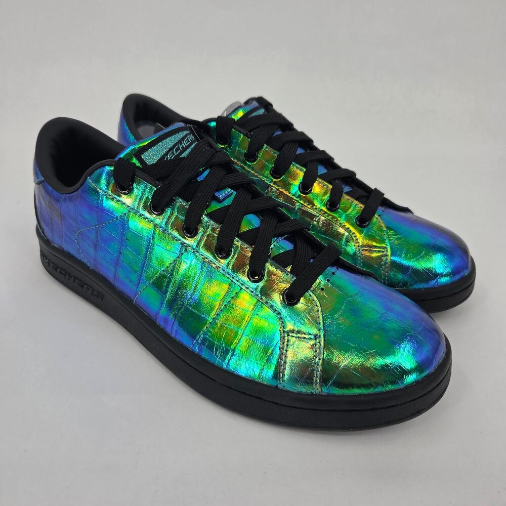 NEW Skechers Street Omne Lizzie Black Multi Holographic Sneaker Women's 9.5